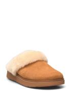 Gen-Ff Shearling-Collar Suede Slippers Slippers Hjemmesko Beige FitFlop