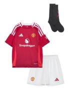 Mufc H Mini Sets Sets With Short-sleeved T-shirt Red Adidas Performance