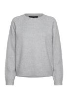 Vmdoffyshine Ls O-Neck Blouse Rep Noos Tops Knitwear Jumpers Grey Vero Moda