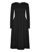 Cc Heart Rylan Mix Dress Long Sleev Knælang Kjole Black Coster Copenhagen