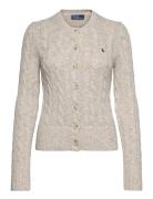 Cable-Ragg-Knit Cotton Crewneck Cardigan Tops Knitwear Cardigans Cream Polo Ralph Lauren