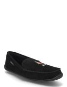 Brenan Polo Bear Suede Slipper Loafers Flade Sko Black Polo Ralph Lauren