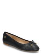 Jayna Stitched Leather Flat Ballerinasko Ballerinaer Black Lauren Ralph Lauren