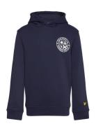 Football Logo Hoodie Tops Sweatshirts & Hoodies Hoodies Navy Lyle & Scott