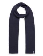 Essential Logo Knitted Scarf Accessories Scarves Winter Scarves Navy Superdry