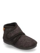 Slippers Wool Velcro Slippers Hjemmesko Brown En Fant