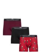 Stretch Cotton Boxer Brief 3-Pack Boxershorts Red Polo Ralph Lauren Underwear