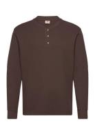 Ls Thermal 3 Bttn Henley Choco Tops T-Langærmet Skjorte Brown LEVI´S Men