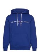 Tommy Logo Hoody Tops Sweatshirts & Hoodies Hoodies Blue Tommy Hilfiger