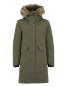 Emma Wns Parka Foret Jakke Khaki Green Didriksons