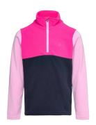 Fleece Pulli - Colorblock Outerwear Fleece Outerwear Fleece Jackets Pink Color Kids