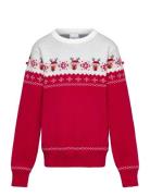 The Adorable Christmas Sweater Kids Tops Knitwear Pullovers Red Christmas Sweats