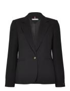 Crepe Slim Sb Blazer Blazers Single Breasted Blazers Black Tommy Hilfiger