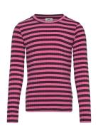 5X5 Classic Stripe Talika Top Tops T-shirts Long-sleeved T-Skjorte Pink Mads Nørgaard