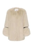 Kbpearly Fur Coat Outerwear Faux Fur Cream Karen By Simonsen