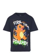 Nkmode Pokemon Ss Nreg Top Box Sky Tops T-Kortærmet Skjorte Navy Name It