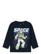 Nmmodall Toystory Ls Nreg Top Wdi Tops T-shirts Long-sleeved T-Skjorte Navy Name It