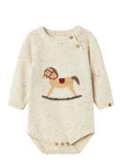 Nbngalto Ria Ls Knit Body Lil Bodies Long-sleeved Beige Lil'Atelier