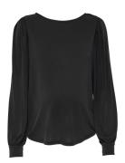 Olmfree Life L/S Boatneck Top Jrs Tops Blouses Long-sleeved Black Only Maternity