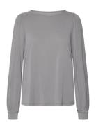 Olmfree Life L/S Boatneck Top Jrs Tops Blouses Long-sleeved Grey Only Maternity