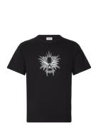 Boxy Lightweight Graphic T-Shirt Tops T-Kortærmet Skjorte Black Weekday