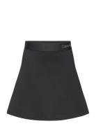 Logo Tape Flare Punto Skirt Dresses & Skirts Skirts Short Skirts Black Calvin Klein