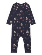 Tnsholiday L_S Jumpsuit Langærmet Body Navy The New