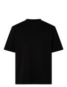 Slhrelax-Dani Ss Interlock Tee Ex Tops T-Kortærmet Skjorte Black Selected Homme