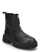 Gabby Biker Boots Shoes Boots Ankle Boots Ankle Boots Flat Heel Black Steve Madden