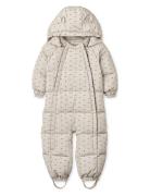 Sylvie Baby Snowsuit Outerwear Coveralls Snow-ski Coveralls & Sets Cream Liewood