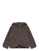 Jacket Ears Cotton Fleece  Outerwear Fleece Outerwear Fleece Jackets Brown Huttelihut