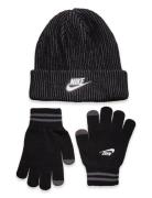 Nike Plush Gifting Peak Beanie Set Sport Headwear Hats Beanie Black Nike