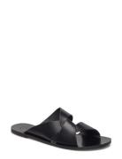 Allai Black Vacchetta Designers Sandals Flat Black ATP Atelier