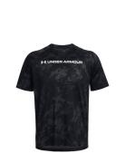 Ua Tech Abc Camo Ss Sport Men Men Sports Clothes Sport Tops Sport T-Skjorte Black Under Armour