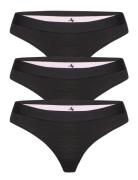 Women's Organic Cotton Thong Sport Panties Thong Black Danish Endurance