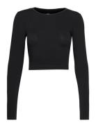 Crop Long Sleeve Sport Crop Tops Long-sleeved Crop Tops Black Casall