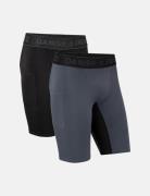 Men's Compression Shorts 2-Pack Sport Running-training Tights Grey Danish Endurance