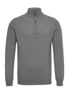 Patton Half Zip Designers Knitwear Half Zip Jumpers Grey Oscar Jacobson