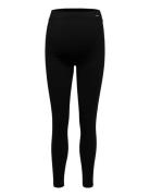 Maternity Ribbed Seamless Tights Sport Running-training Tights Black Aim´n