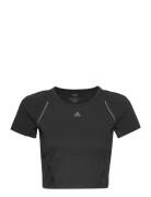 Hiit 45 Seconds Crop T-Shirt Sport Crop Tops Short-sleeved Crop Tops Black Adidas Performance