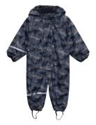 Rainwear Suit -Aop, W.fleece Outerwear Coveralls Rainwear Coveralls Multi/patterned CeLaVi