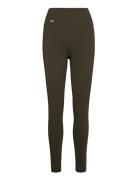 Khaki Ribbed Seamless Tights Sport Running-training Tights Seamless Tights Green Aim´n