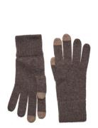 Touch Gloves Accessories Gloves Finger Gloves Brown Davida Cashmere