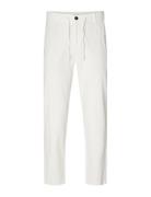 Slh172-Slimtape Brody Linen Pant Noos Bottoms Trousers Linen Trousers White Selected Homme