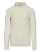 Koglela Life L/S Rollneck Top Jrs Tops T-shirts Turtleneck Cream Kids Only