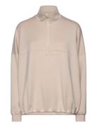 Comfy Half Zip Tops Sweatshirts & Hoodies Sweatshirts Beige Aim´n