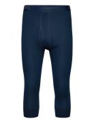 Dovre Long Johns With Fly 3/4 Length Bottoms Base Layer Bottoms Blue Dovre