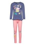 Set Tshirt + Legging Sets Sets With Long-sleeved T-shirt Multi/patterned Gurli Gris