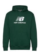 Sport Essentials Fleece Logo Hoodie Sport Men Sport Clothing Sport Sweatshirts & Hoodies Sport Hoodies Green New Balance