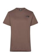 W Ss Box Nse Relaxed Tee Sport Women Sport Clothing Sports Tops & T-shirts Sport T-Skjorte Brown The North Face